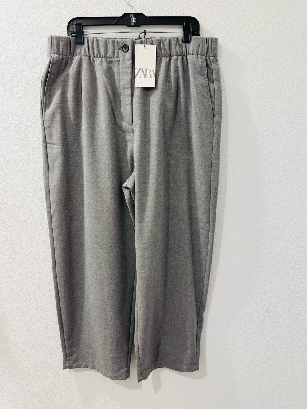 ZARA Women’s Elastic Waist Grey Dress Pants